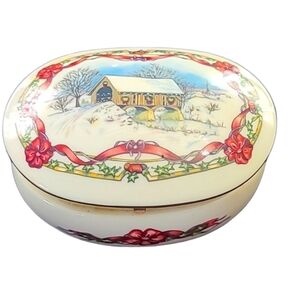 Vintage Covered Bridge Music Box Christmas Melodies Heritage House Holiday